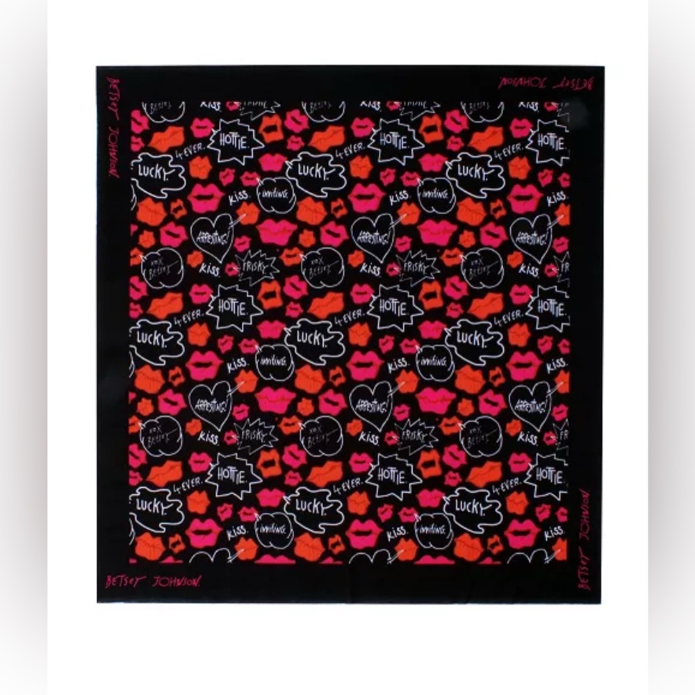 Betsey Johnson Lips Bandana